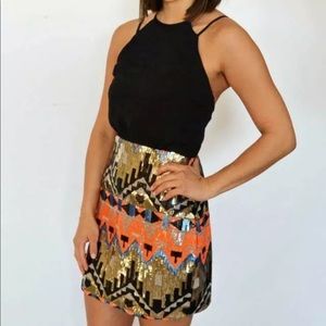 Jealous Tomato Sequin Halter Dress